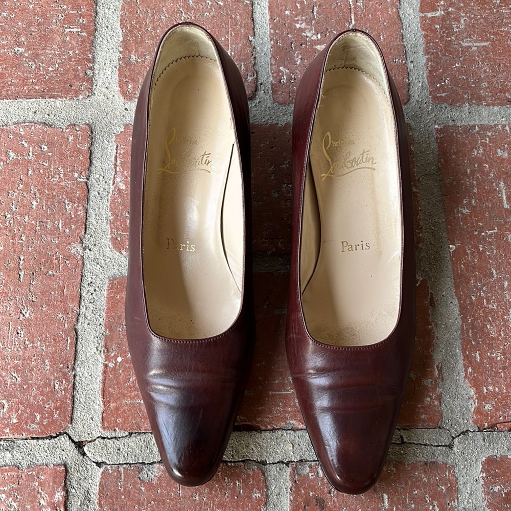 Christian Louboutin Brown Leather Heels
